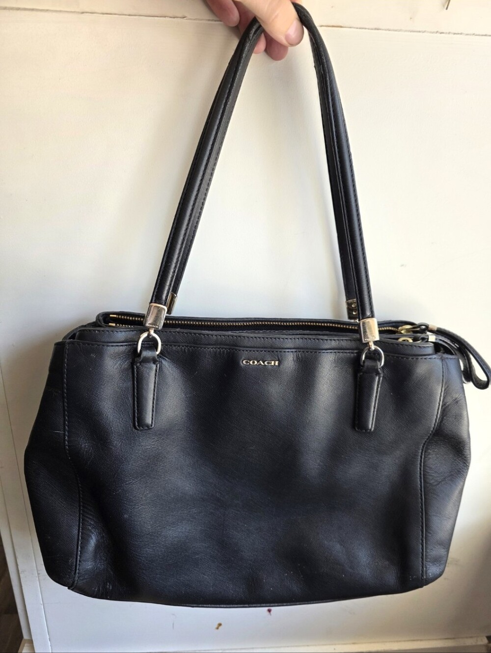 Coach Csryall Christie Black Leather Y2K Designer Double-Handle